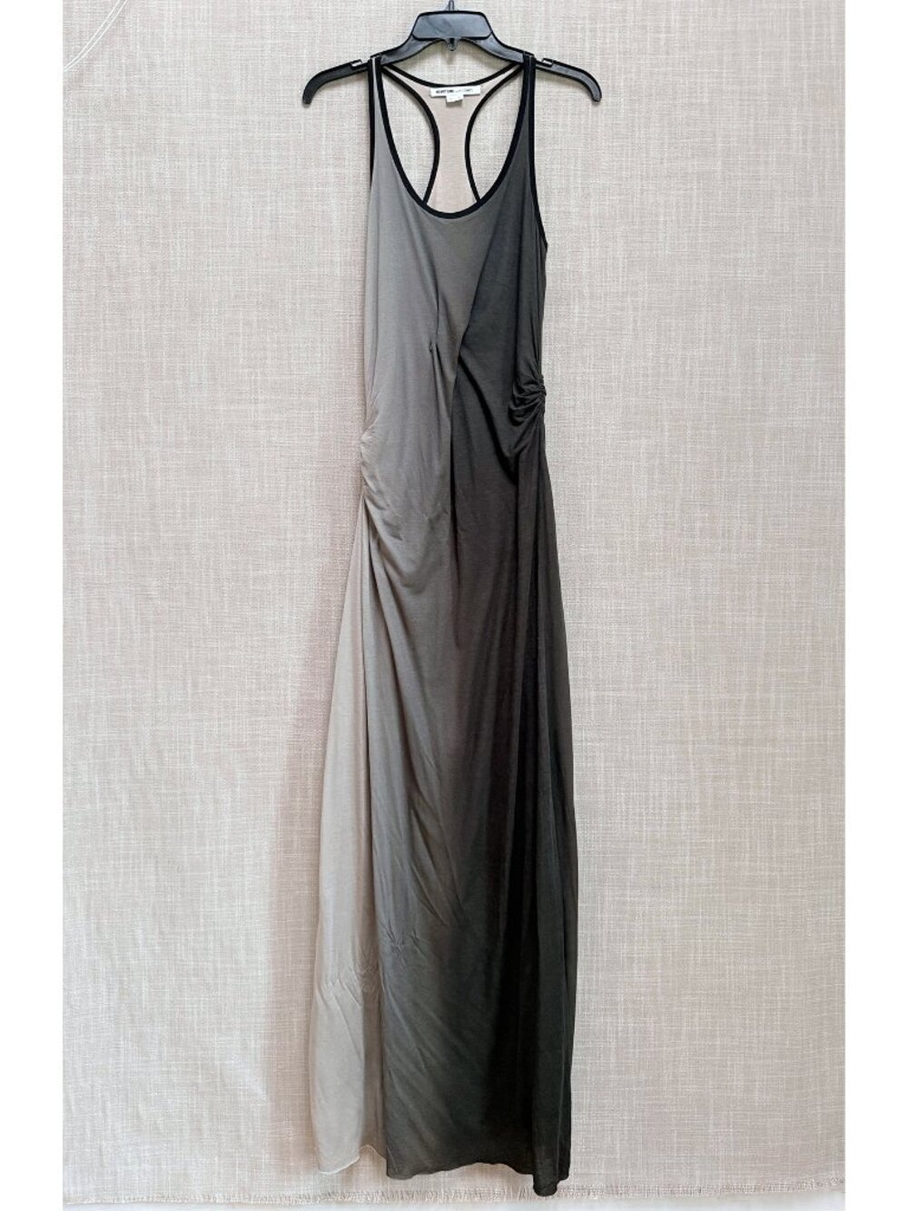 Helmut Lang for Intermix Racerback Draped Ombre Maxi Dress Grey Size S